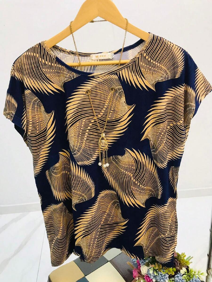 Plus Size T-Shirts - 金色 - 查看 1