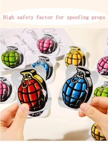 10PCS Scary Prank Toys, Imitation Bomb, Automatic Inflation Little Explosive Bag, Practical Joke Scary Package For Safety - Black and White - View 11