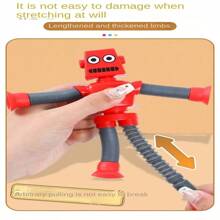 Purple Children's Robot Toy, Stretchable, With Suction Cups, Educational, Stress-Relieving, Creative Deformation, Birthday Gift - Purple - View 7