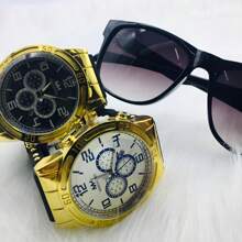 Reloj Cronografo con Extensible de Silicona - Negro - Ver 4