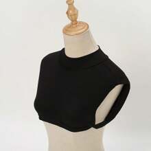 1 pezzo Collarino donna in chiffon monocolore staccabile, collo scaldacollo morbido e comodo con sciarpa a colori casuali