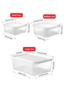4/6/10入組大小不一的食品儲存容器,適用於儲存蔬菜、水果、牛排、整理冰箱和廚房儲物 - 白色 - 查看 2