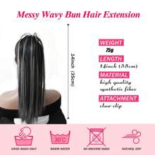 合成瀑布長直鉗夾馬尾熱阻 Hair製品,女性聚會必備 - 彩色 - 查看 2