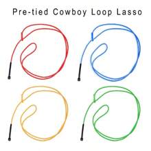 Cowboy Loop Lasso, Cowboy Cowgirl Ropes, Magic Ropes, Pre-Tied Ropes, Cowgirl And Cowboy Accessories, Ropes, Halloween Cowgirl And Cowboy Costumes, Stage Props Ropes, Rope Clothing, Red Ropes, Blue Ropes, Upgraded Version - Multicolor - View 2