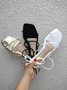 Women Flat Sandals - màu đen - Xem 3