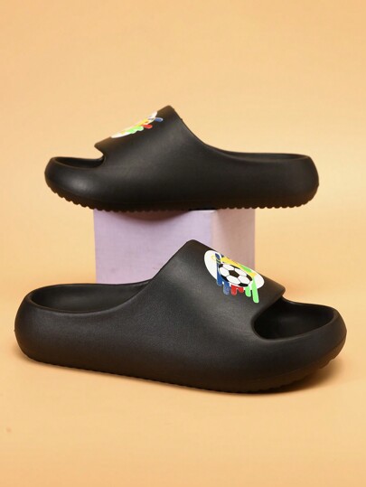 Kinder Hausschuhe Einfache Anti-Rutsch-Leicht Cartoon Niedliche Jungen Mädchen Haushalts Freizeit Slip-On Schuhe für Kinder