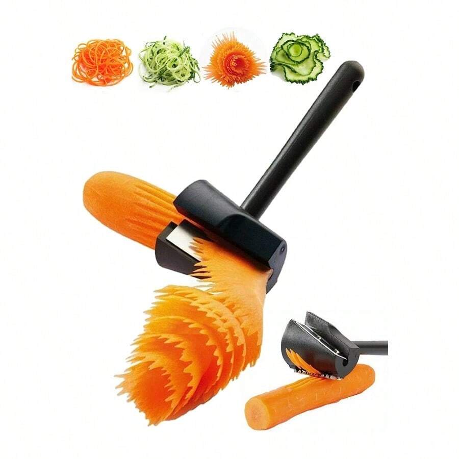 Carrot Curler And Peeler, Black Carrot Spiral Shred Slicer Root
