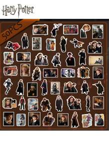 50 miếng dán tường Harry Potter được cấp phép chính thức cho các nhân vật trong phim kinh điển xung quanh miếng dán vinyl quà tặng chống thấm nước hoạt hình bình nước cho máy tính xách tay bình nước cho máy tính điện thoại di động mũ bảo hiểm xe hơi và miếng dán - Nhiều màu - Xem 4