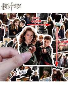 50 miếng dán tường Harry Potter được cấp phép chính thức cho các nhân vật trong phim kinh điển xung quanh miếng dán vinyl quà tặng chống thấm nước hoạt hình bình nước cho máy tính xách tay bình nước cho máy tính điện thoại di động mũ bảo hiểm xe hơi và miếng dán - Nhiều màu - Xem 3