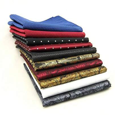 Fashionabel Herr Kostym Accessoar , Stor 31cm Vintage Paisley Mönster Fickfyrkant Näsduk