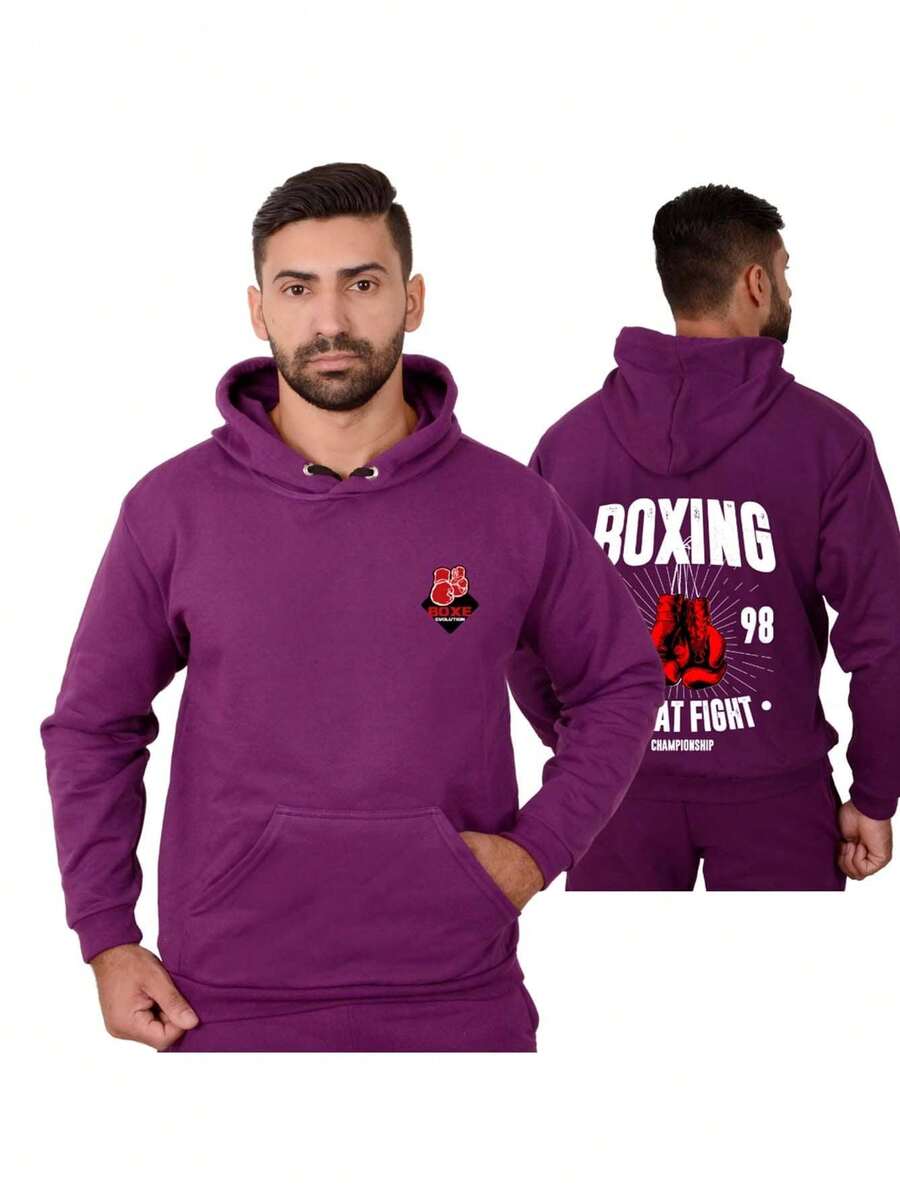 Men Sweatshirts - 紫色 - 查看 1