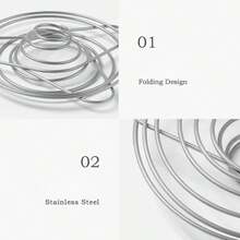 1pc Stainless Steel Coffee Filter, Outdoor Camping Coffee Drip Rack, Folding Funnel Coffee Cup, Hand Drip Coffee Maker - Stainless Steel Color--medium Size - View 10