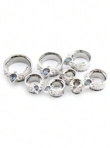 2 Stücke Ohrdehner Aus Edelstahl Mit Tropfenform, Ohr Tunnel Stöpsel, Fleisch Dehnungs Messgeräte, Unisex Körperschmuck
