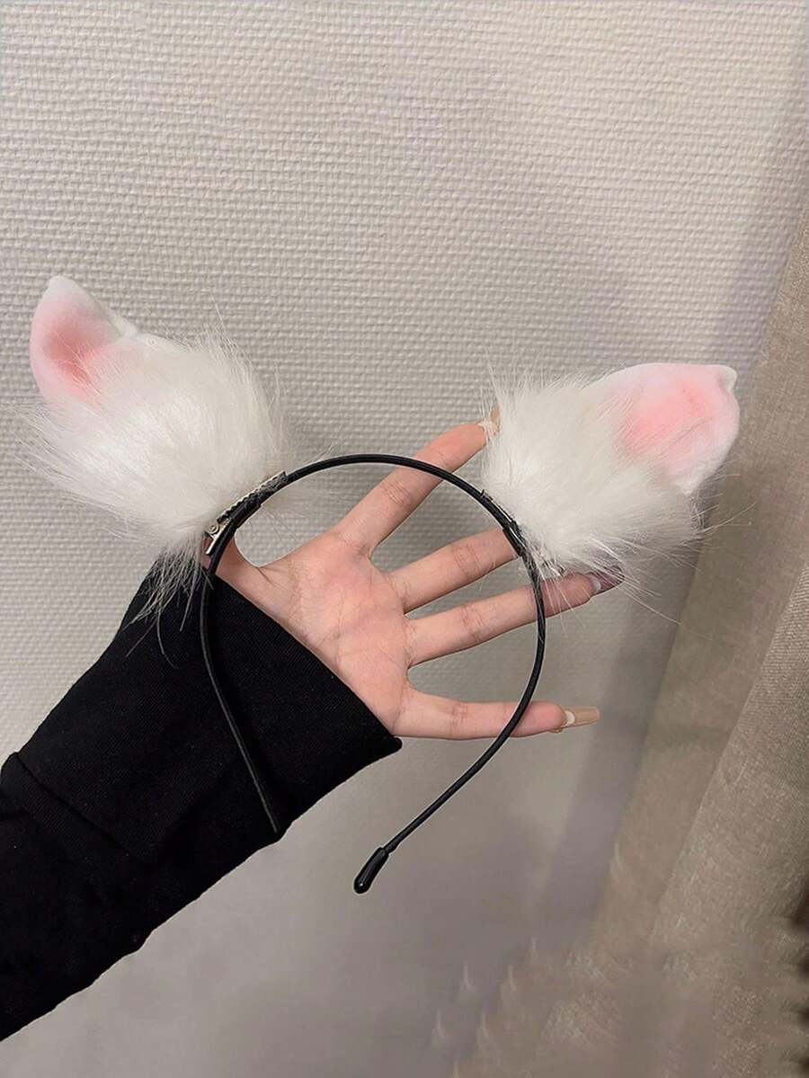 ファーバニーロリータヘッドバンド