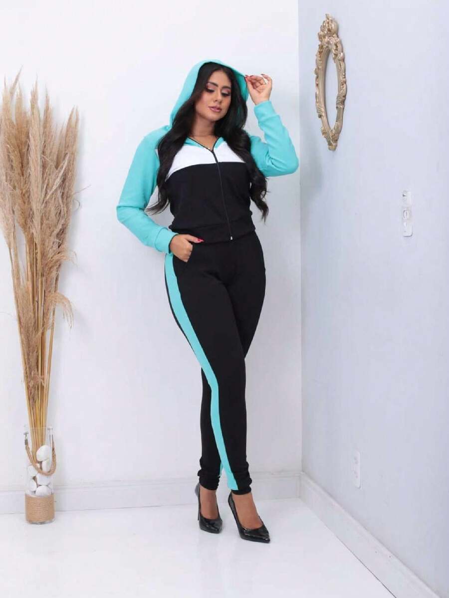 Women Two-Piece Outfits - 藍色 - 查看 1