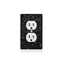 CILIA 1pc Switch Cover Panel Light ,Black Diamond Night, Wall Panel Switch Cover, Gang Toggle,For Home - Black - View 8