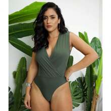 Women Bodysuits - Màu xanh lá cây đậm - Xem 4