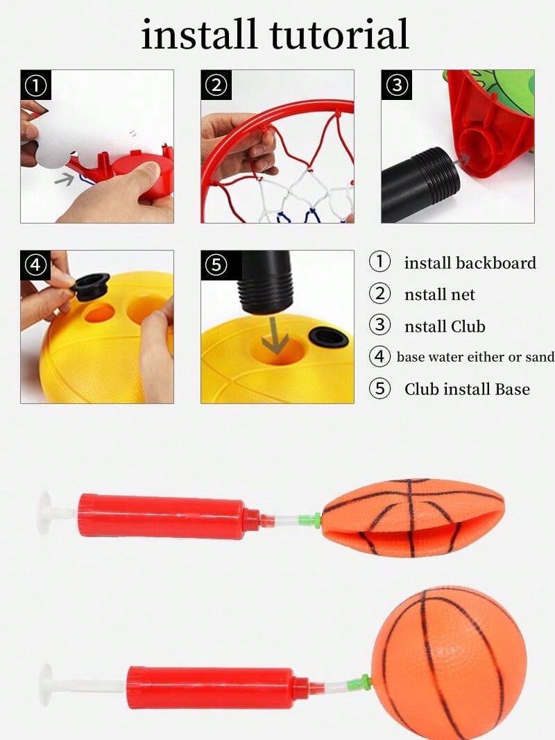 Children's Basketball Hoop, Adjustable Height, Indoor Basketball Hoop