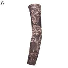 1Pc New Flower Arm Tattoo Sleeves Seamless Outdoor Riding Sunscreen Arm Sleeves Sun Uv Protection Arm Warmers For Men Women Sleeves Cover Arms