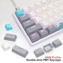 SKYLOONG SK61 USB Wired Keyboard 60% Profile RGB Backlight Mechanical Keyboard Hot Swappable Optical Switch PBT Double-Shot Keycaps Tactile/Linear Switch Gaming Keyboard - SEA and SUN V2 - View 9