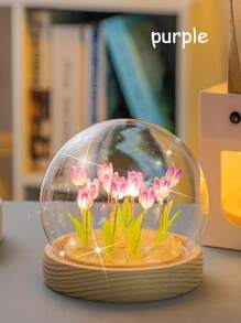 16支鬱金香夜燈手工diy材料包,創意桌面氛圍照明,生日和新年禮物 - 多色 - 查看 6