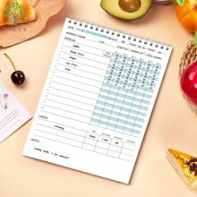 Trees 簡化版健身日誌,適用於男女- B5運動日誌/健康計劃表,日常運動記錄,記錄體重減輕,健身房,增肌,健身進度 - 藍色 - 查看 5