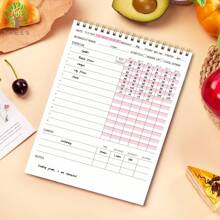 Trees 簡化版健身日誌,適用於男女- B5運動日誌/健康計劃表,日常運動記錄,記錄體重減輕,健身房,增肌,健身進度 - 藍色 - 查看 4