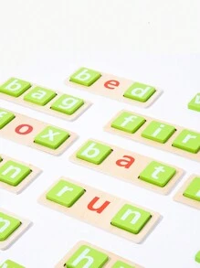 Fun Spelling Words, Learning English, Alphabet Cognitive Matching Games, Building Blocks Early Education, Memory Training Toys, Children's Logical Thinking Training Games - Apricot - View 6