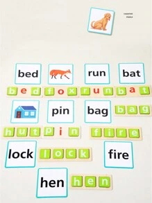 Fun Spelling Words, Learning English, Alphabet Cognitive Matching Games, Building Blocks Early Education, Memory Training Toys, Children's Logical Thinking Training Games - Apricot - View 5