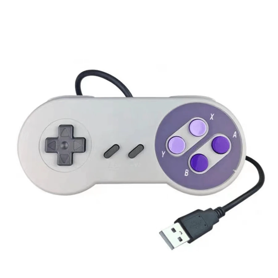 Controlador De Videojuegos Con Cable, Usb, Snes Mini Gamepad. Interfaz Para Pc - Blanco - Ver 1