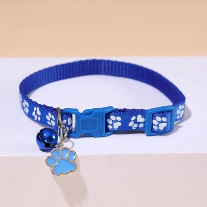 1 Pieza Colgante De Diseño De Huella De Pata Para Collar De Mascotas, Adecuado Para Gatos Y Perros Pequeños