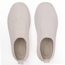 女款輕便透氣步行鞋,舒適健身楔形底平底運動鞋,快速升級運動鞋 - 白色 - 查看 4