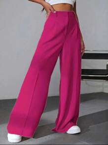 Women Pants - 玫紅色 - 查看 1