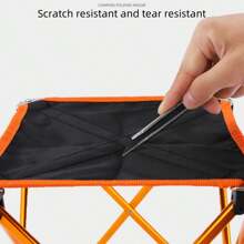 1只藍色野外超輕鋁合金摺疊凳,釣魚凳,多功能方凳,便攜小椅子,大號尺寸