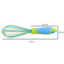 Batidor de globo 12 pulgadas con revestimiento de silicon - Verde - Ver 3