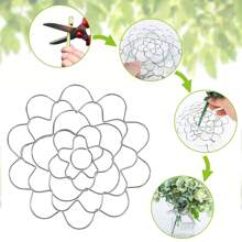 1入組花卉（插花）固定器-鐵絲插花工具,不銹鋼花卉插口蓋,可重複使用的花卉網格排列器,適用於插花瓶植物花卉固定 - 金色 - 查看 5