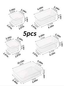 1pc/4pcs/5pcs/6pcs/Set Minimalist Clear Cosmetic Storage Box Drawer Divider Eyeshadows Brushes Makeup Organizer, Perfume Brush Holder, Clear Acrylic Countertop Organizer, Skincare Makeup Multiple Functional Storage Shelf