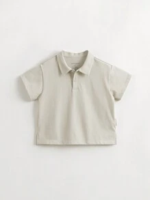 MARC&JANIE Kleine Jungen Lässig Sport Feuchtigkeitstransport Grundsolide Polo Kragen Kurzarmshirt, Sommer
