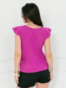 Women Blouses - Hot Pink - View 3