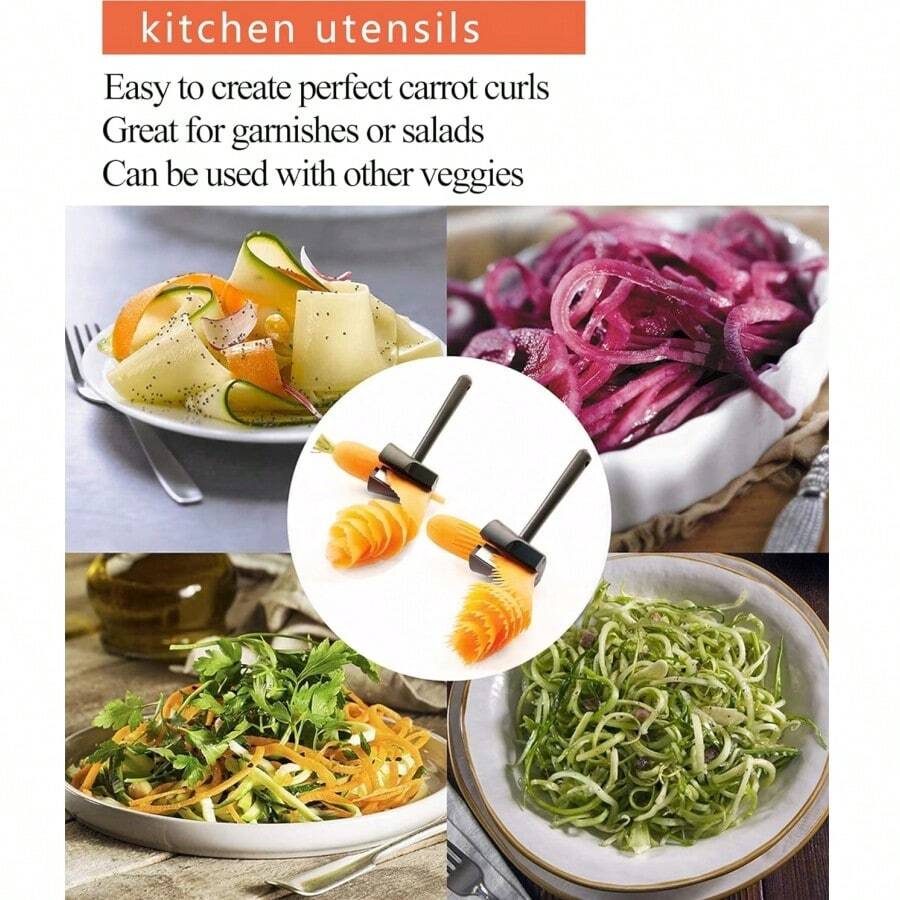 Carrot Curler And Peeler, Black Carrot Spiral Shred Slicer Root