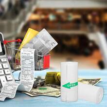 15捲熱敏印刷紙、5.7 X 2.5公分熱敏印刷紙、相機和貼紙印刷用小型熱敏印刷紙 - 白色 - 查看 6