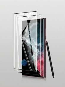 2pcs Screen Protector Compatible With Samsung Galaxy S21/S22/S23/S24 Ultra/S24 FE/S25 Ultra/S25/S24FE/S23 Ultra/PLUS/S23+/S26 Ultra/S26/S26 Plus [Supports Fingerprint Unlock] Touch Sensitive, Anti-Scratch 3D Curved Maximum Screen Coverage Protector, Accurate Fingerprint Unlock - Clear - View 9