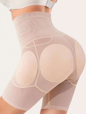 1入組高腰尼龍材質造型提臀底褲，配備防滑條紋設計，適用於全季運動