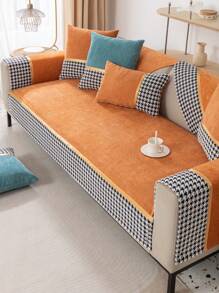 1pc Simple & Modern Slip-Resistant Sofa Cover Suitable For All Seasons