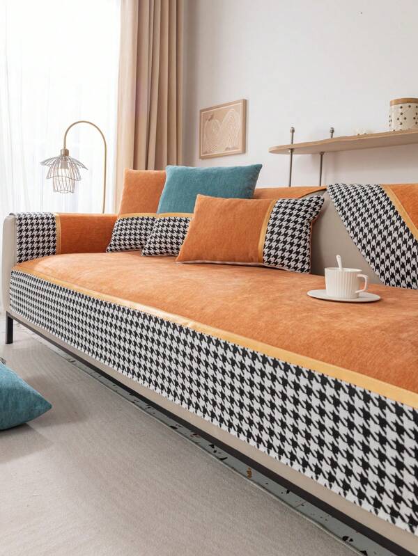 1pc Simple & Modern Slip-Resistant Sofa Cover Suitable For All Seasons