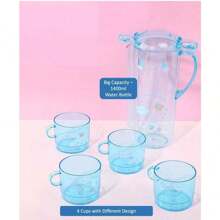 Miniso Juego de jarra de agua apilable de Sanrio Cinnamoroll de 1400ml/47.35oz, material a prueba de fugas y fácil de limpiar, perfecto para cumpleaños, picnics y celebraciones temáticas (1 pieza) - Azul - Ver 3