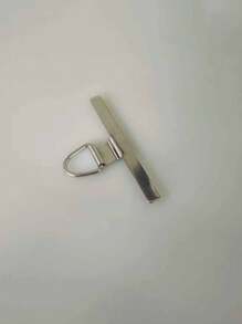 2 件装通用手机挂绳贴片金属超薄手机带配件滑雪跑步登山专用，不锈钢手机夹防丢手机挂绳贴片夹（不含挂绳） - 銀色 - 查看 4