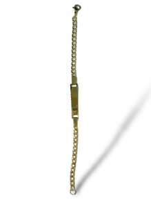 1 Pulsera Esclava Infantil Acero Inoxidable Bautizo Bebes - Mariposa - Ver 1