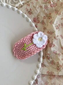 1 chiếc kẹp tóc bện nhiều màu sắc dễ thương bằng len dành cho nữ và bé gái, thủ công, lý tưởng để đeo hàng ngày, đi học, làm quà tặng cho bạn gái, gia đình và các cặp đôi, phụ kiện tóc, kẹp tóc, kẹp tóc, đồ dùng học tập - kẹp tóc hoa - Xem 13