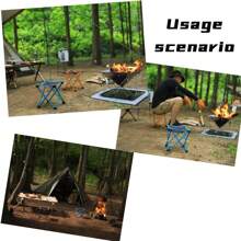 1只藍色野外超輕鋁合金摺疊凳,釣魚凳,多功能方凳,便攜小椅子,大號尺寸